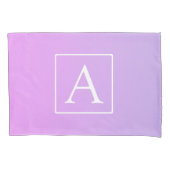 Housse D'oreillers Monogramme simple | Ombre subtil rose/violet (devant)