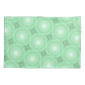 Housse D'oreillers Monogramme vert ressort cercles motif (Dos)