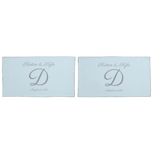 Housse D'oreillers Monogrammed wedding gift  (devant-Set)