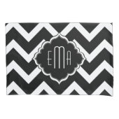 Housse D'oreillers Monogrammed Zigzag Chevron Motif (devant)