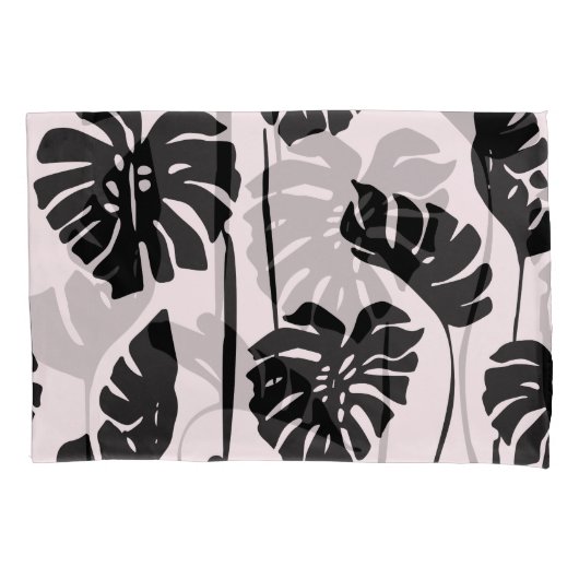 Housse D'oreillers Monstera Abstraite Tropical Palm Art (devant)