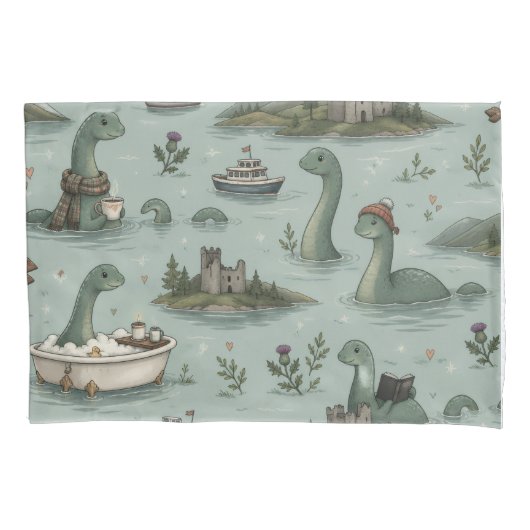 Housse D'oreillers Monstre du Loch Ness (devant)