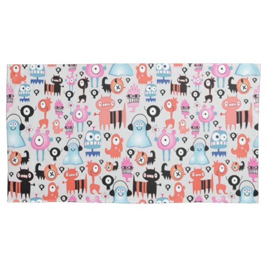 Housse D'oreillers Monstres funky (devant)