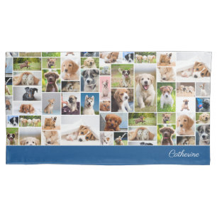 Housse D'oreillers Montage photo de marionnettes adorable Chien