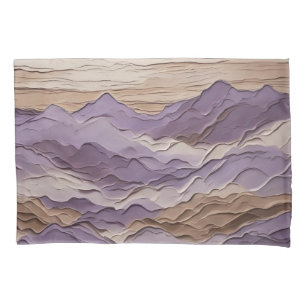 Housse D'oreillers Montagne Mystique pourpre et Brown