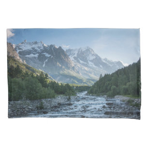 Housse D'oreillers Montagnes Mont Blanc Massif, Italie