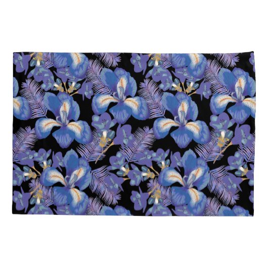 Housse D'oreillers moody iris (Dos-gauche)