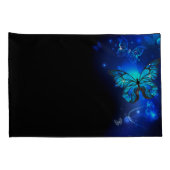 Housse D'oreillers Morpho Butterfly in the Dark Background (Dos-Droit)