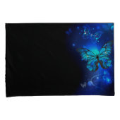 Housse D'oreillers Morpho Butterfly in the Dark Background (devant-Droit)