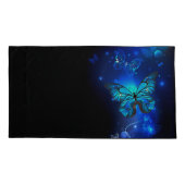 Housse D'oreillers Morpho Butterfly in the Dark Background (Dos-gauche)