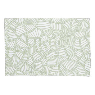 Housse D'oreillers Mosaïque feuille aléatoire vert pâle