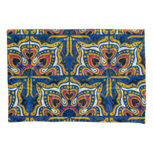 Housse D'oreillers Mosaïque indienne Talavera : Céramique sans joint.