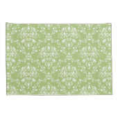 Housse D'oreillers Moss Green Damask (Dos-Droit)
