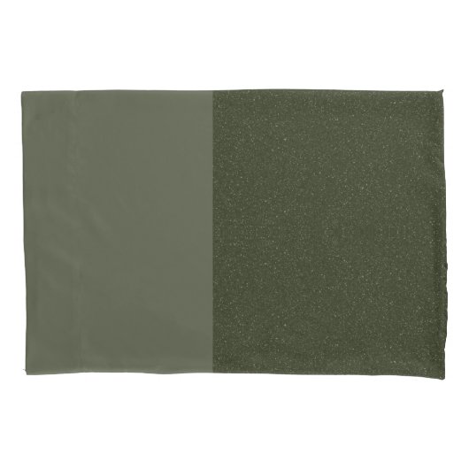 Housse D'oreillers Moss Green Textured Split Pillowcase - Personnalis (devant)