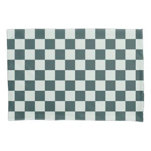 Housse D'oreillers Motif à carreaux en mousse vert forêt