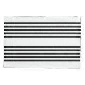 Housse D'oreillers Motif à cinq bandes noir et blanc (Dos)
