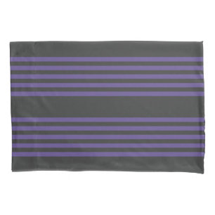 Housse D'oreillers Motif à cinq bandes Ultra violet et charbon de boi
