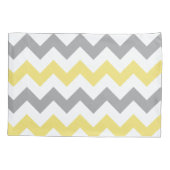 Housse D'oreillers Motif à la mode gris-jaune Chevron (Dos)