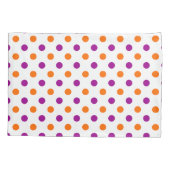 Housse D'oreillers Motif à pois orange violet blanc (Dos)