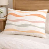 Housse D'oreillers Motif à rayures ondulées Soft Boho