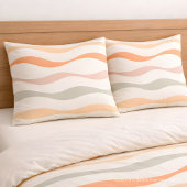 Housse D'oreillers Motif à rayures ondulées Soft Boho