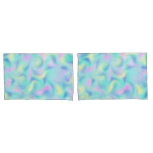 Housse D'oreillers Motif Abstrait Blurred Pretty Pastel Swirls