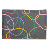 Housse D'oreillers Motif Abstrait coloré Wavy Lines (Dos)