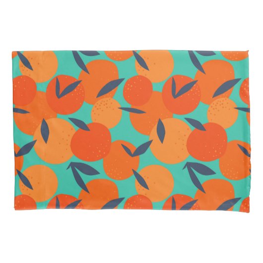 Housse D'oreillers Motif Abstrait de fruits orange (devant-gauche)