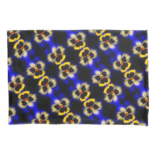 Housse D'oreillers Motif Abstrait Gras Bleu Pansy (devant)