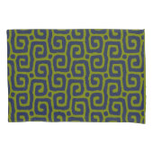Housse D'oreillers motif abstrait moderne vert et bleu (devant)