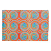 Housse D'oreillers Motif Abstrait Orange Blue (Dos)