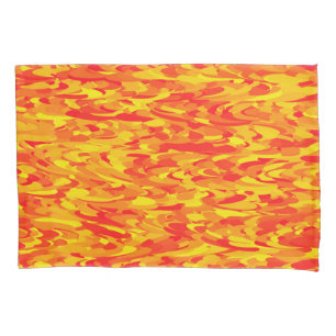 Housse D'oreillers Motif Abstrait orange rouge jaune