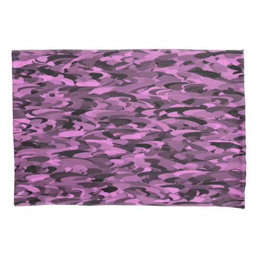 Housse D'oreillers Motif Abstrait Violet Noir (devant-gauche)
