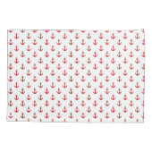 Housse D'oreillers Motif Ancres rouges mignons (Dos)