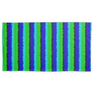 Housse D'oreillers Motif arc-en-ciel bleu vert abstrait 3D