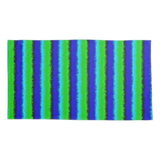 Housse D'oreillers Motif arc-en-ciel bleu vert abstrait 3D (Dos)