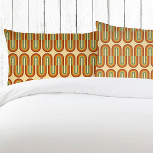 Housse D'oreillers Motif arc-en-ciel Muet Retro Seventies