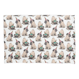Housse D'oreillers Motif aspirant de licorne des carlins de chiot