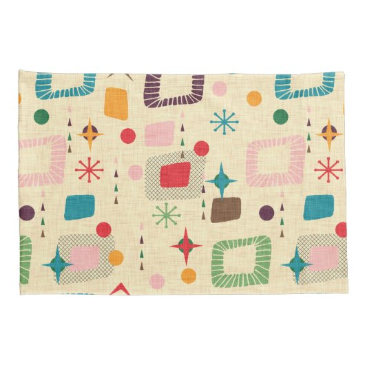 Housse D'oreillers motif atomique des années 1950 (Dos-Droit)