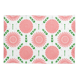Housse D'oreillers motif aux fleurs roses
