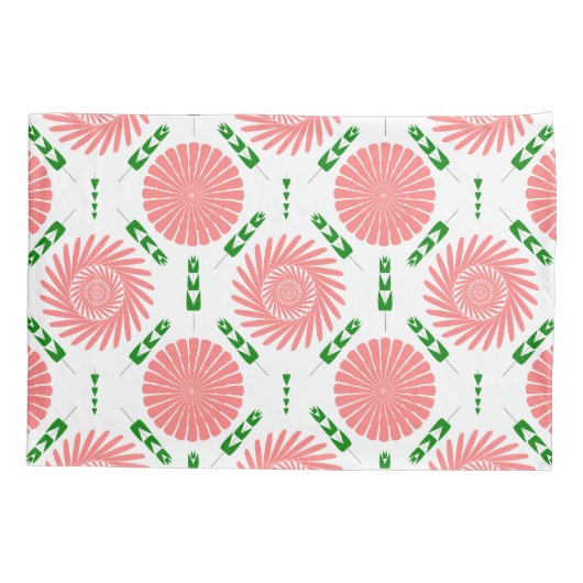 Housse D'oreillers motif aux fleurs roses (Dos)