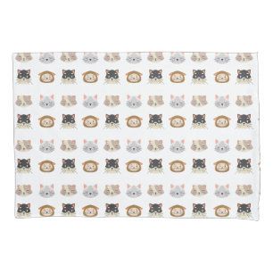 Housse D'oreillers Motif avec de mignonnes têtes de chat