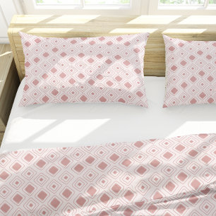 Housse D'oreillers Motif aztèque géométrique tribal Rose Boho Dusty