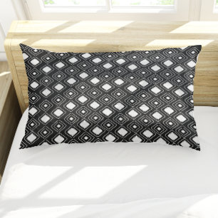 Housse D'oreillers Motif Aztèque tribal noir Boho