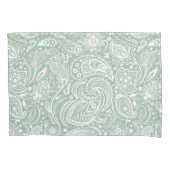 Housse D'oreillers Motif blanc et gris-vert (devant-gauche)