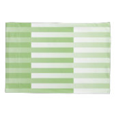 Housse D'oreillers Motif blanc vert rayé (Dos)