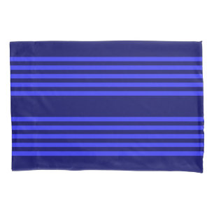Housse D'oreillers Motif bleu cinq bandes