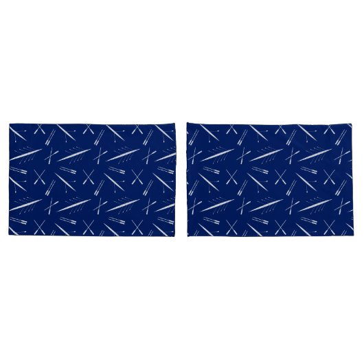Housse D'oreillers Motif bleu et blanc de la Marine (Dos-Set)