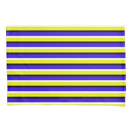 Housse D'oreillers Motif Bleu Jaune (devant)