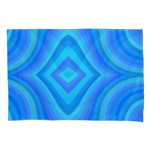 Housse D'oreillers Motif bleu rétro (devant)